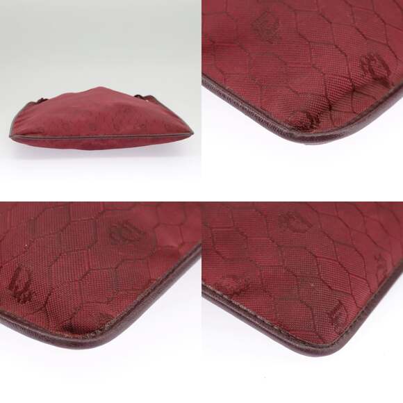 DIOR Honeycomb Canvas Shoulder Bag Red Gold - Picture 10 of 12